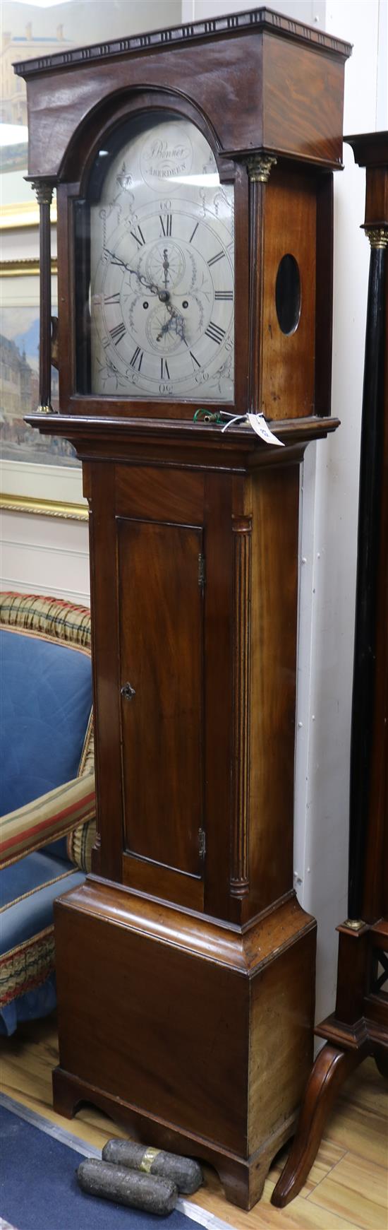 A Scottish mahogany longcase clock, by J. Bonner, Aberdeen, H.201cm